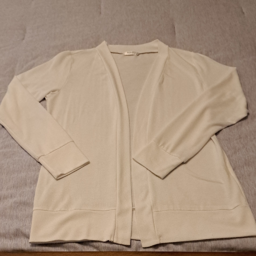 Elegant White Women's Open Front Cardigan